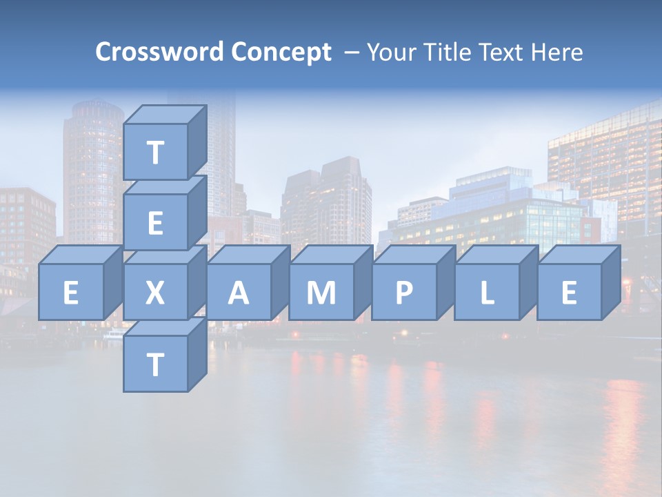 Skyscrapers Panoramic Bay PowerPoint Template