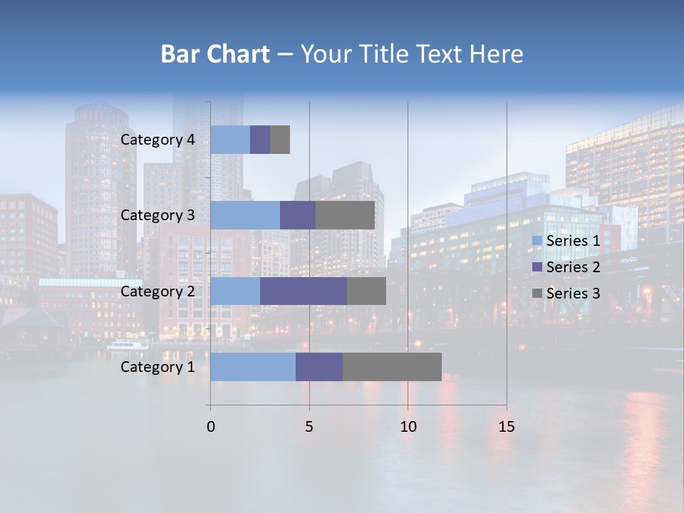 Skyscrapers Panoramic Bay PowerPoint Template