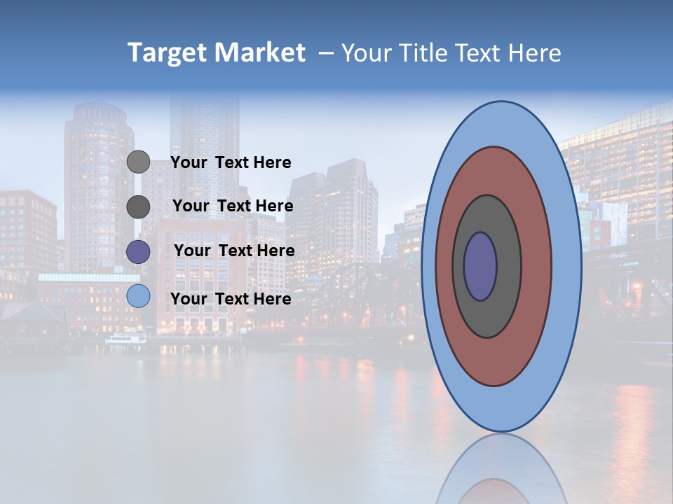 Skyscrapers Panoramic Bay PowerPoint Template