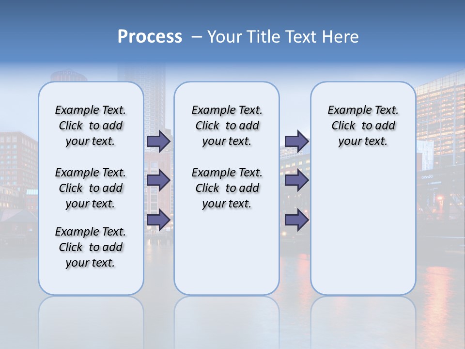 Skyscrapers Panoramic Bay PowerPoint Template