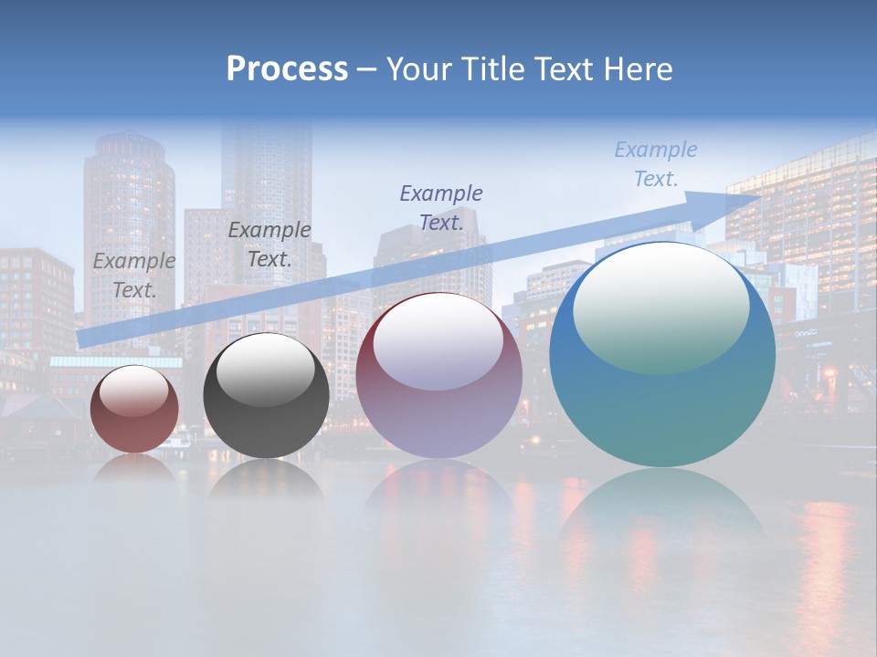 Skyscrapers Panoramic Bay PowerPoint Template