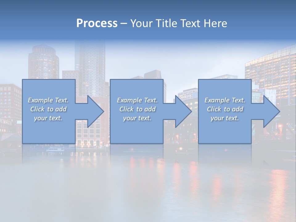 Skyscrapers Panoramic Bay PowerPoint Template