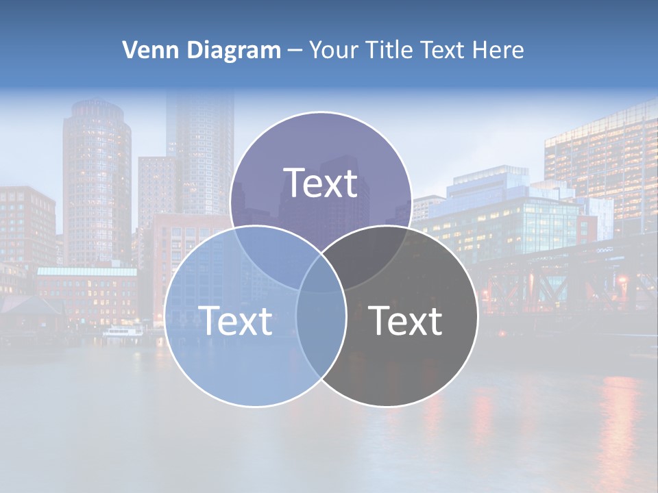 Skyscrapers Panoramic Bay PowerPoint Template