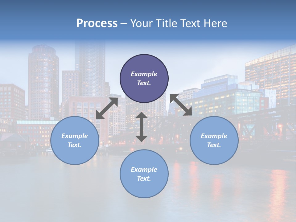 Skyscrapers Panoramic Bay PowerPoint Template