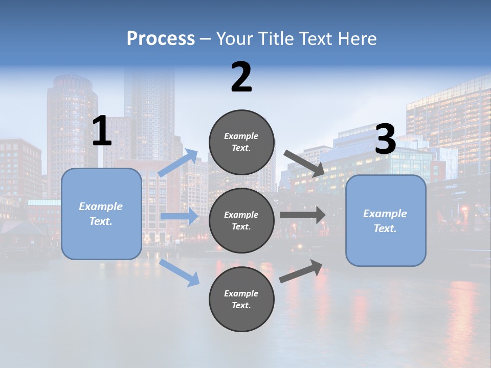 Skyscrapers Panoramic Bay PowerPoint Template