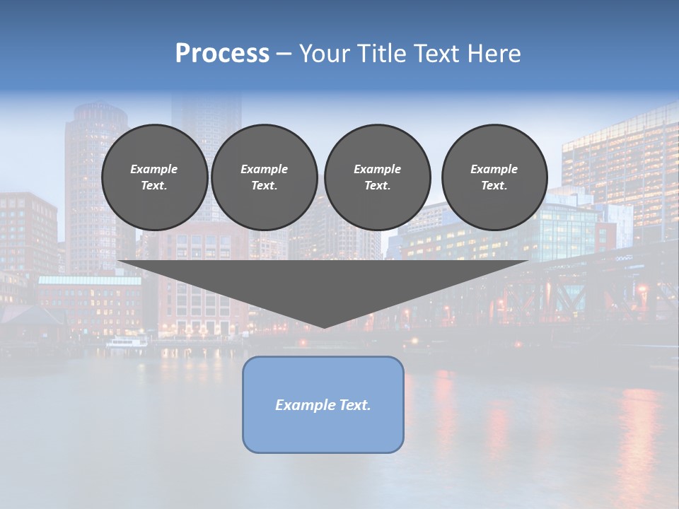 Skyscrapers Panoramic Bay PowerPoint Template