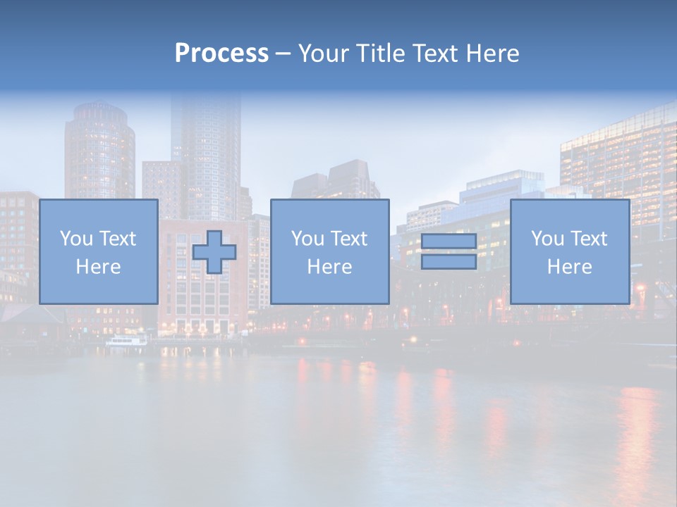 Skyscrapers Panoramic Bay PowerPoint Template