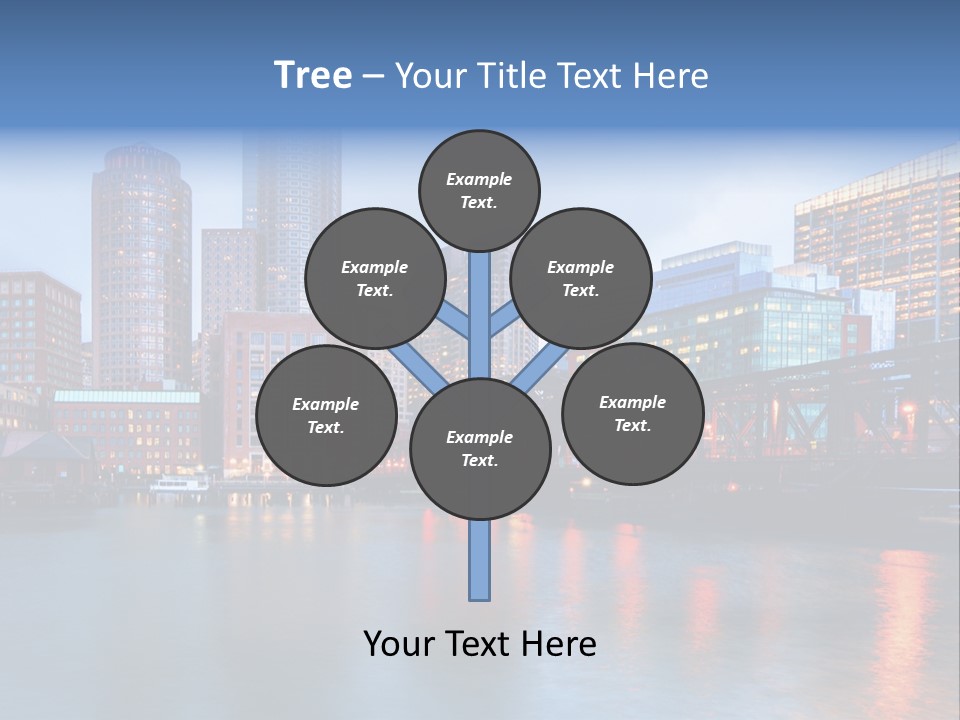 Skyscrapers Panoramic Bay PowerPoint Template