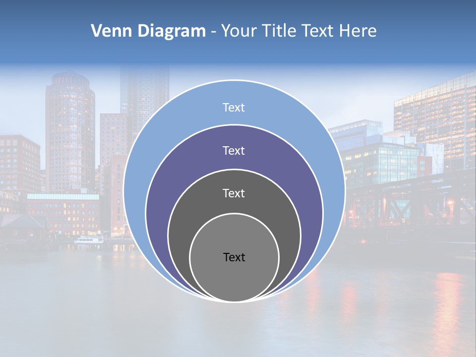Skyscrapers Panoramic Bay PowerPoint Template