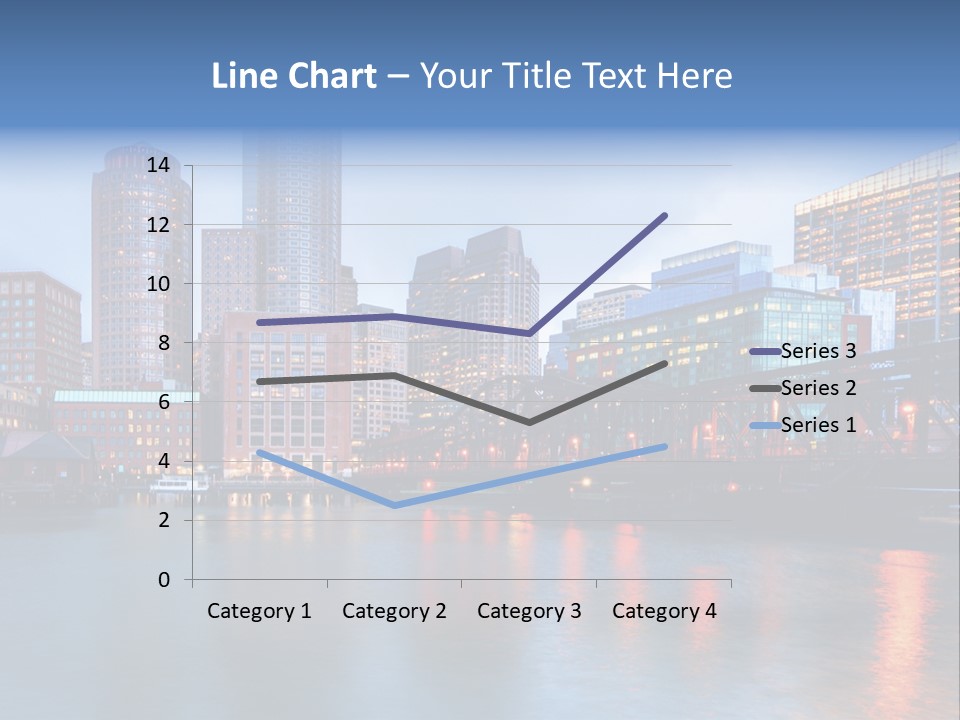 Skyscrapers Panoramic Bay PowerPoint Template