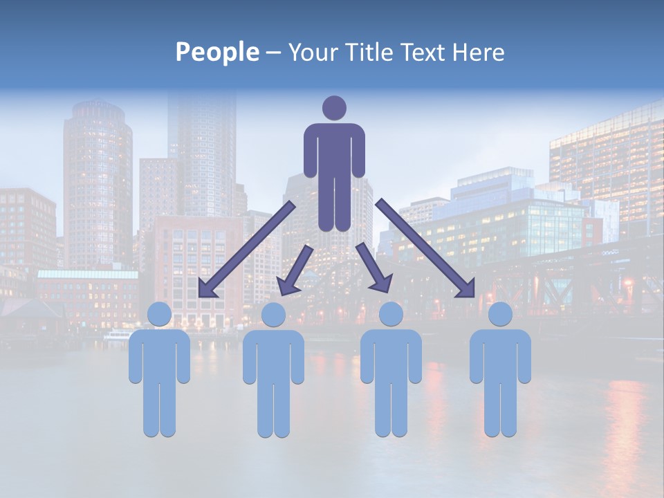 Skyscrapers Panoramic Bay PowerPoint Template