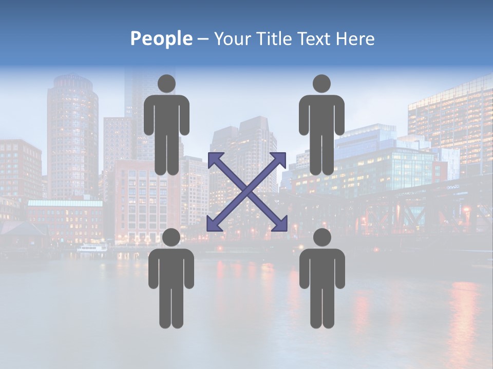 Skyscrapers Panoramic Bay PowerPoint Template