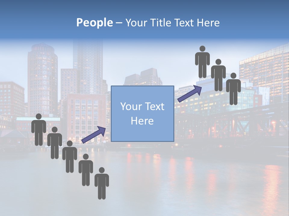 Skyscrapers Panoramic Bay PowerPoint Template