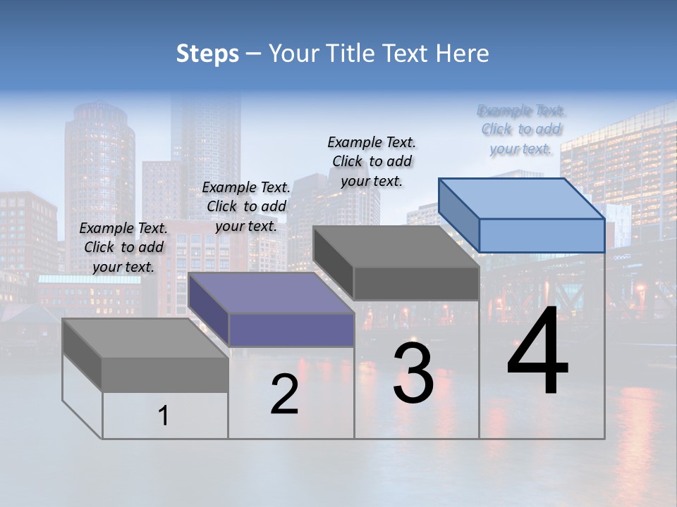 Skyscrapers Panoramic Bay PowerPoint Template