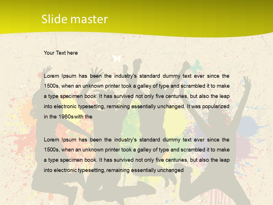 Paint Graphics Happiness PowerPoint Template