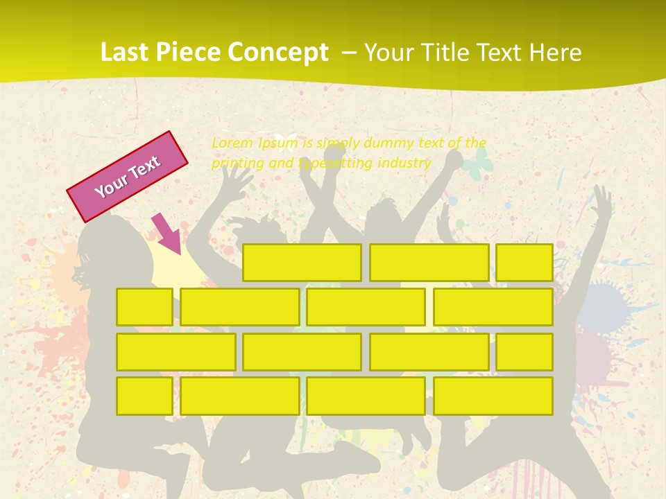 Paint Graphics Happiness PowerPoint Template