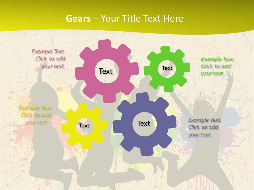 Paint Graphics Happiness PowerPoint Template