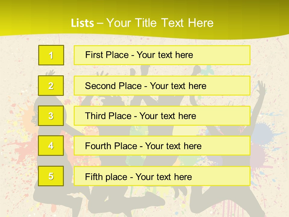 Paint Graphics Happiness PowerPoint Template