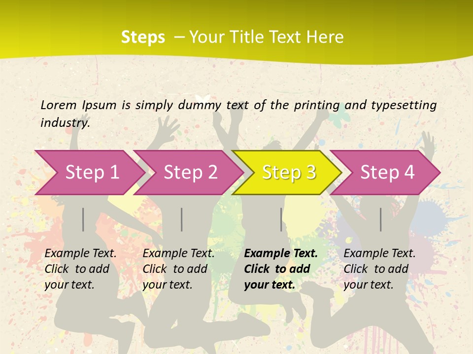Paint Graphics Happiness PowerPoint Template