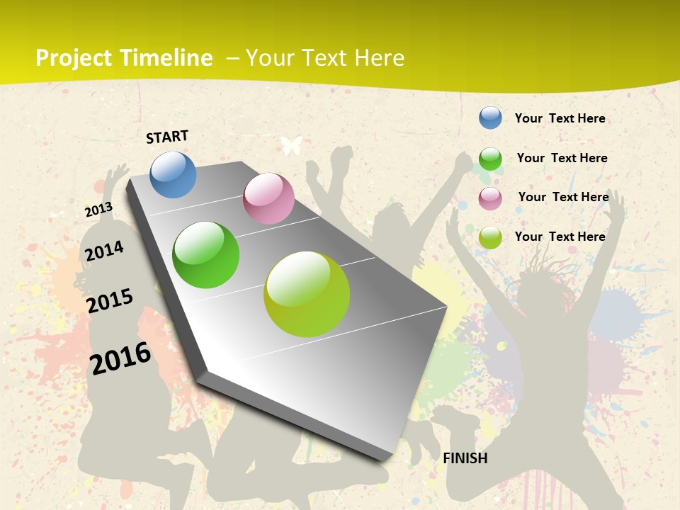 Paint Graphics Happiness PowerPoint Template