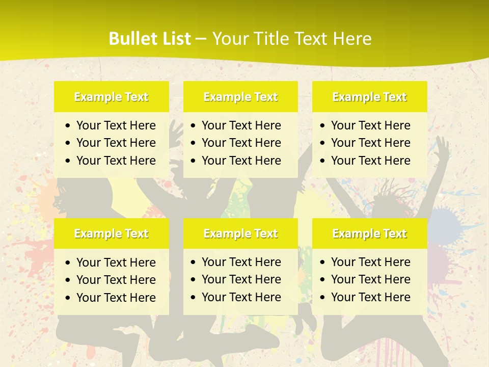 Paint Graphics Happiness PowerPoint Template