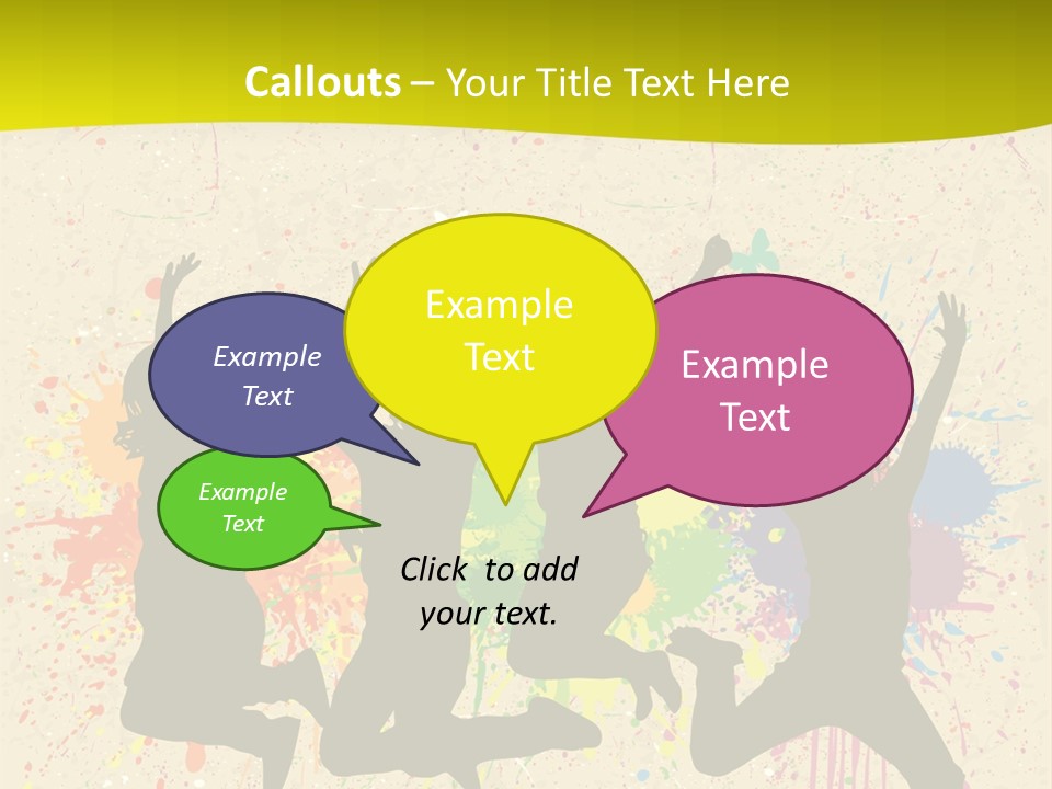 Paint Graphics Happiness PowerPoint Template