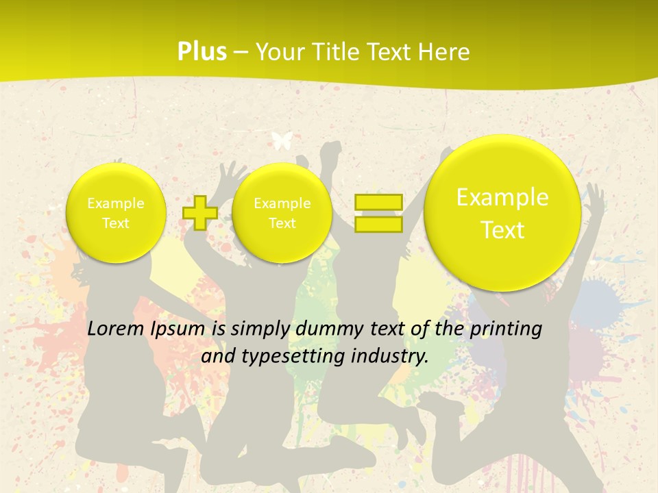 Paint Graphics Happiness PowerPoint Template