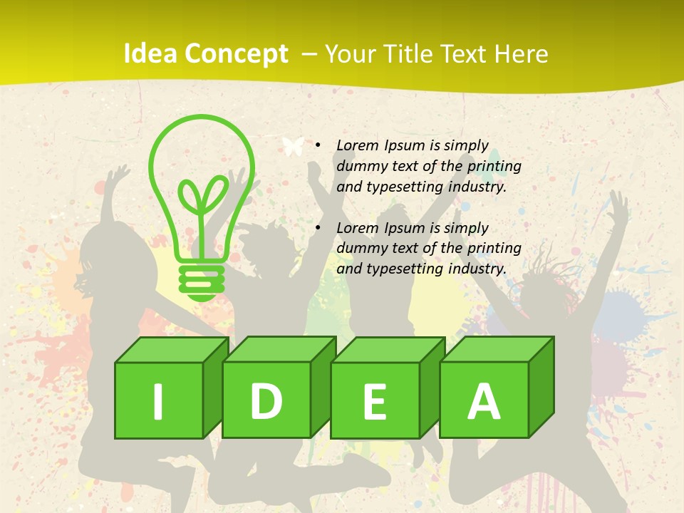 Paint Graphics Happiness PowerPoint Template