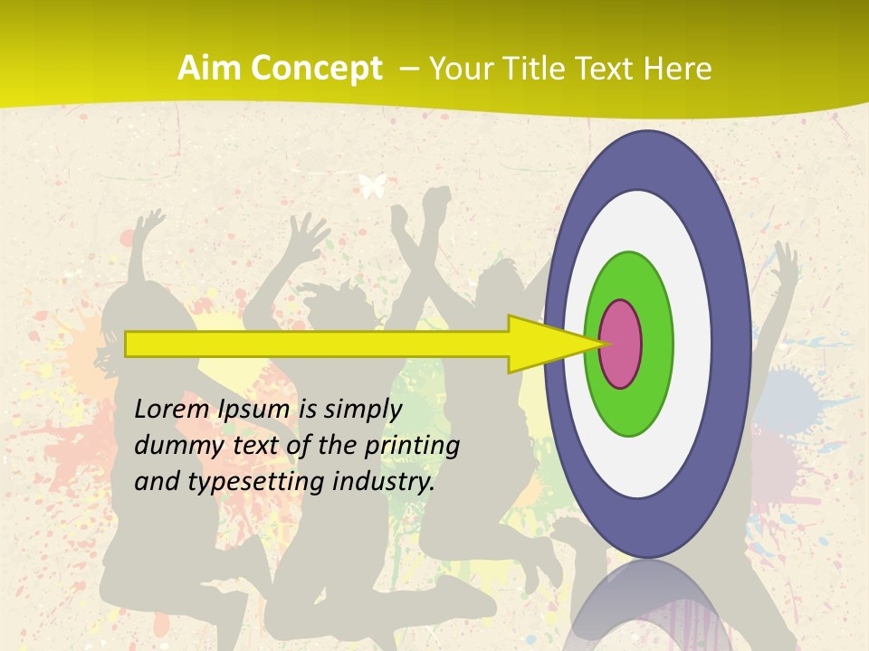 Paint Graphics Happiness PowerPoint Template