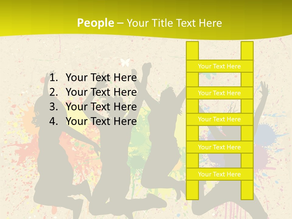 Paint Graphics Happiness PowerPoint Template