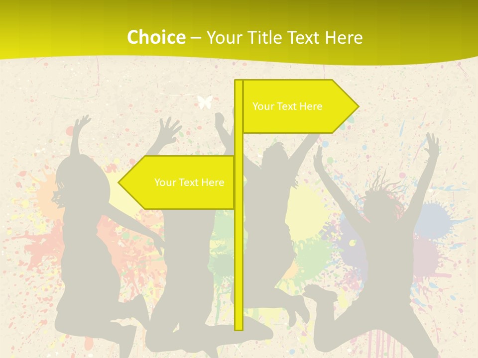 Paint Graphics Happiness PowerPoint Template