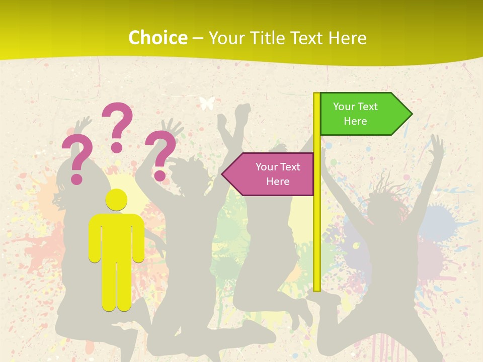 Paint Graphics Happiness PowerPoint Template