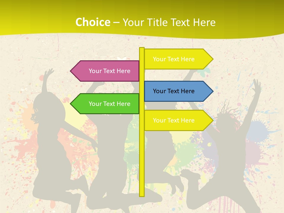 Paint Graphics Happiness PowerPoint Template