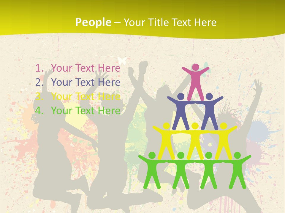 Paint Graphics Happiness PowerPoint Template