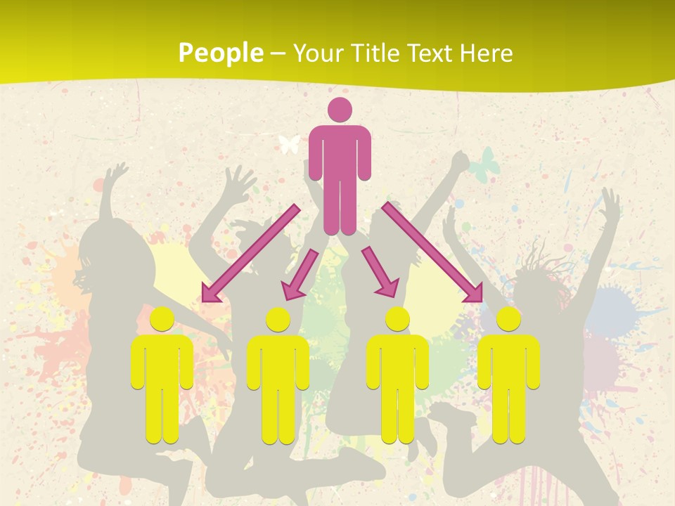 Paint Graphics Happiness PowerPoint Template