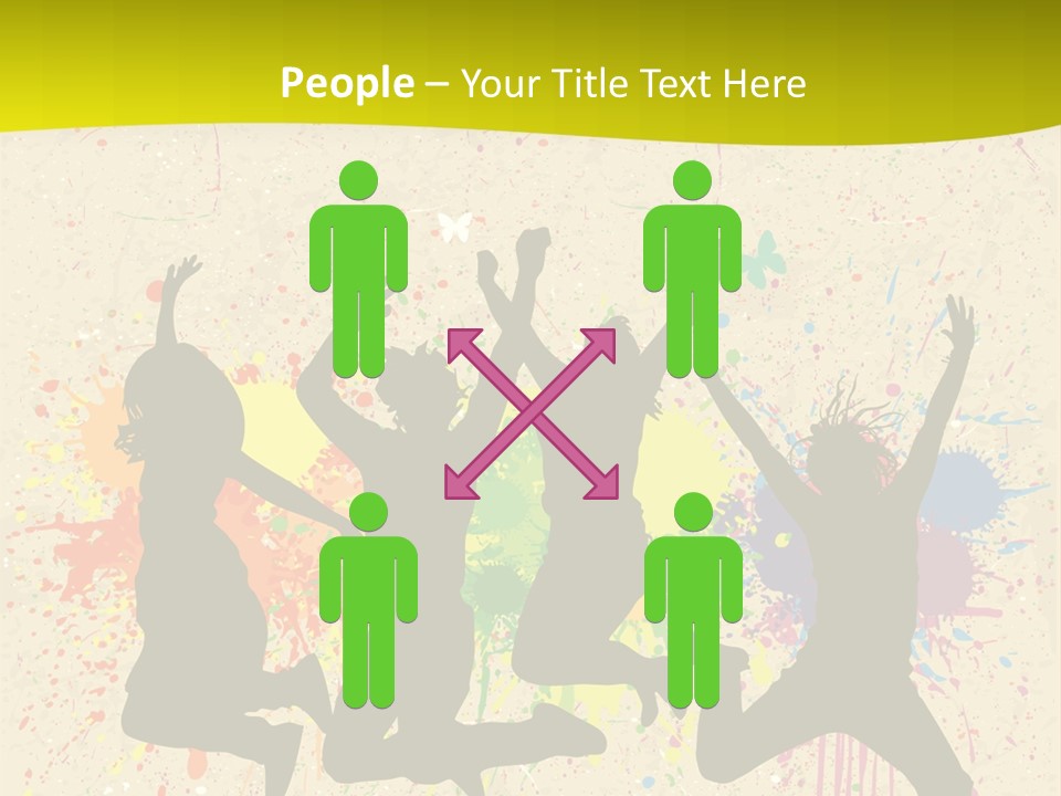 Paint Graphics Happiness PowerPoint Template