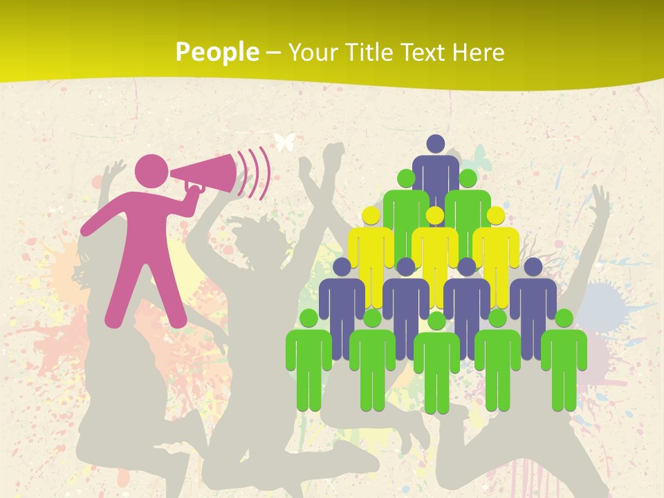 Paint Graphics Happiness PowerPoint Template