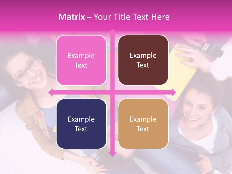 Woman Happiness Teens PowerPoint Template