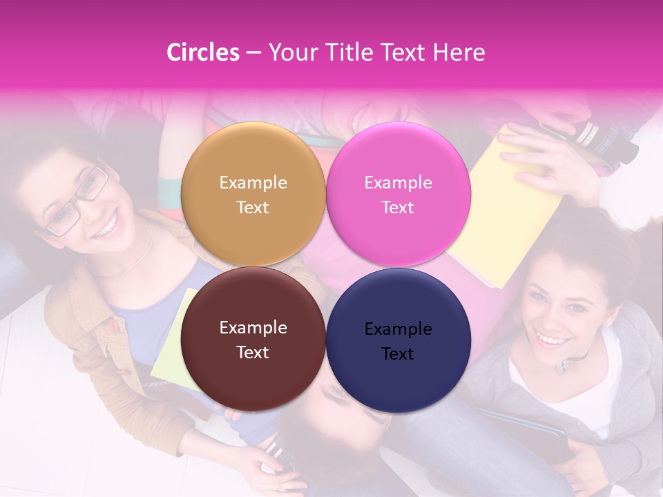 Woman Happiness Teens PowerPoint Template