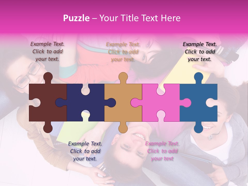 Woman Happiness Teens PowerPoint Template