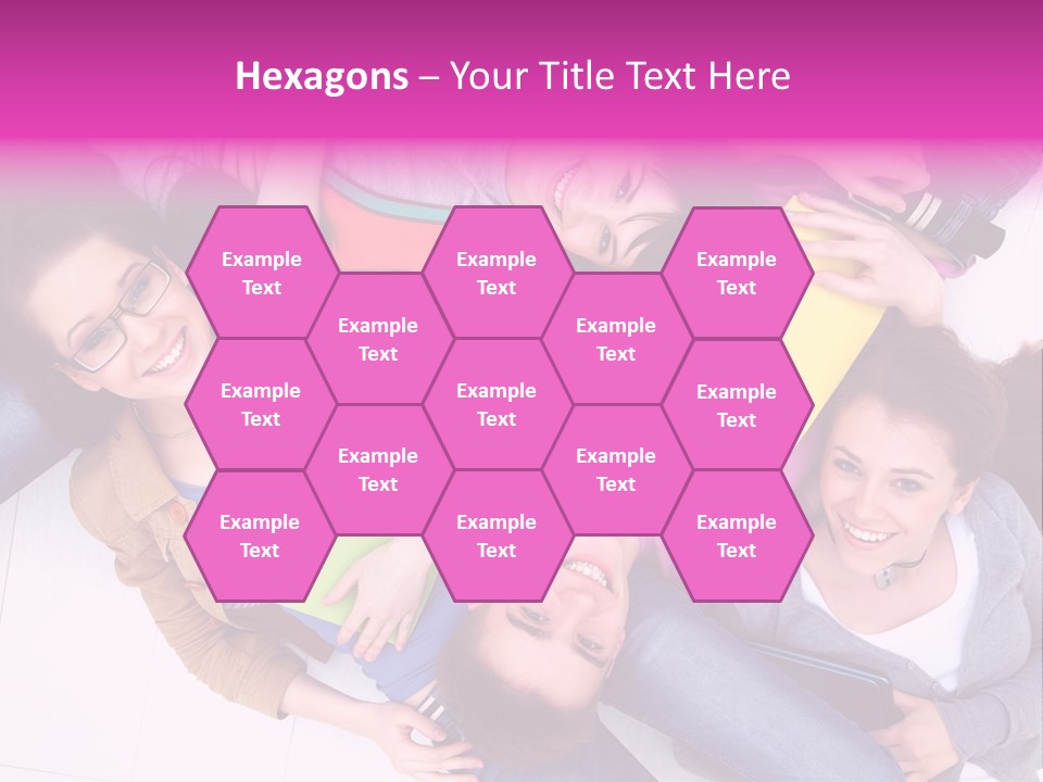 Woman Happiness Teens PowerPoint Template
