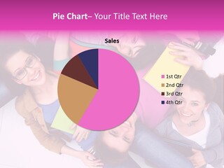 Woman Happiness Teens PowerPoint Template