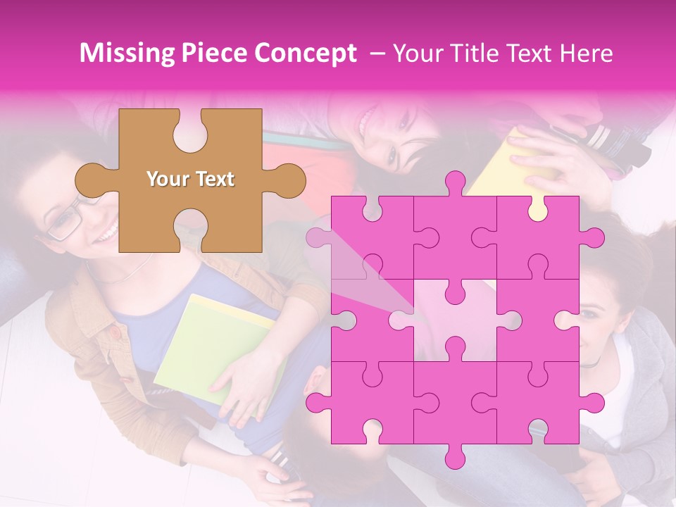 Woman Happiness Teens PowerPoint Template