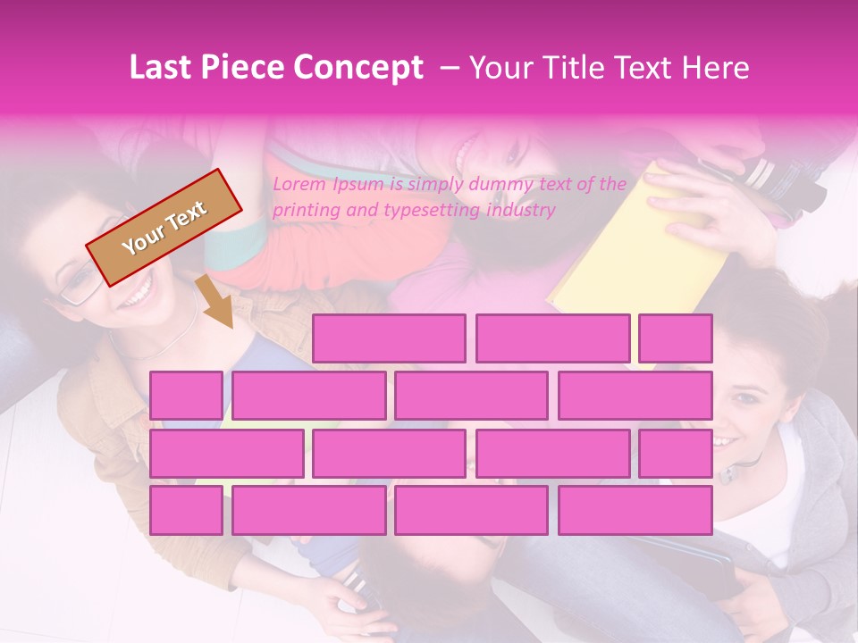 Woman Happiness Teens PowerPoint Template