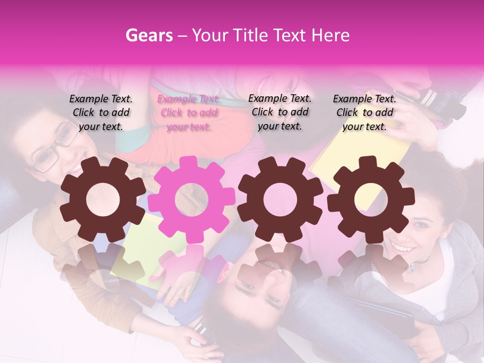 Woman Happiness Teens PowerPoint Template
