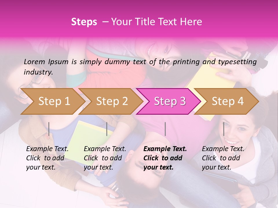 Woman Happiness Teens PowerPoint Template