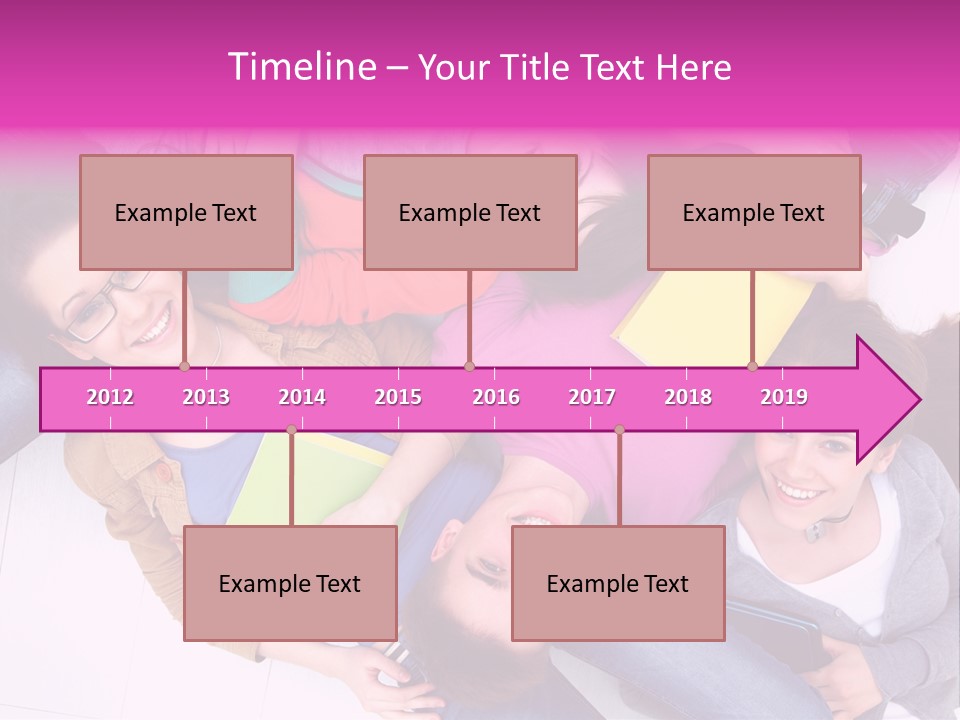 Woman Happiness Teens PowerPoint Template
