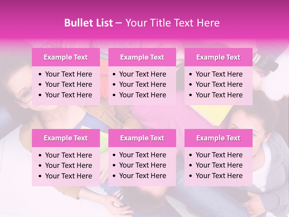 Woman Happiness Teens PowerPoint Template