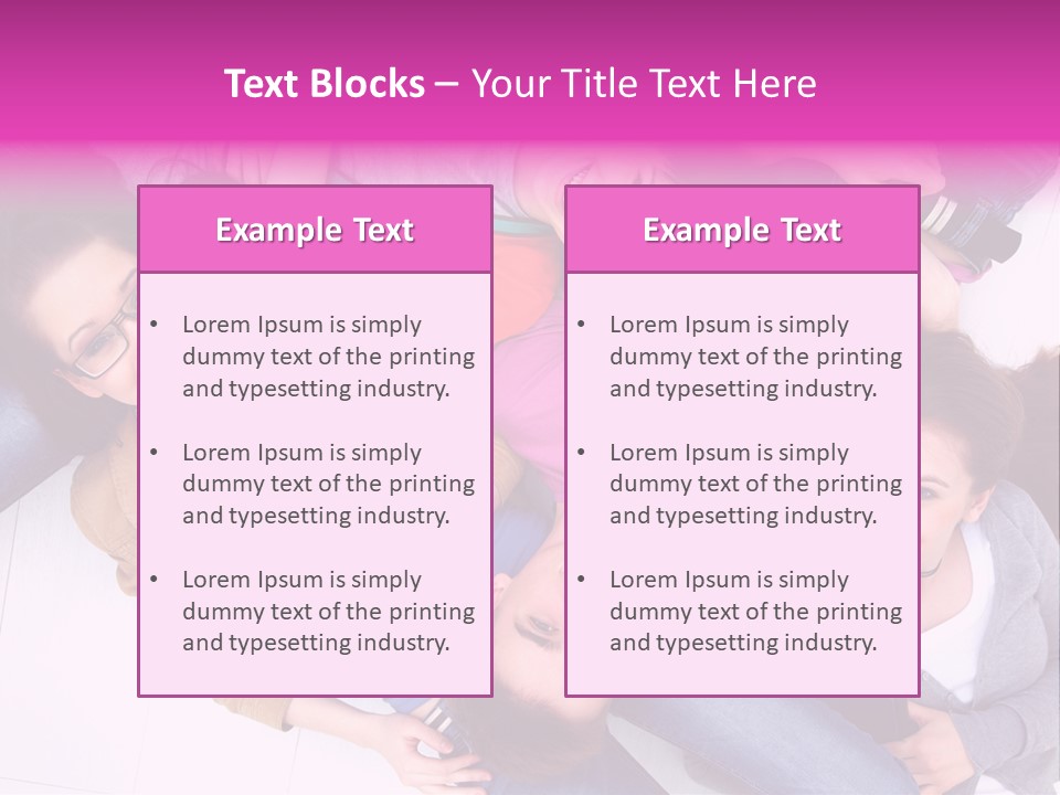Woman Happiness Teens PowerPoint Template