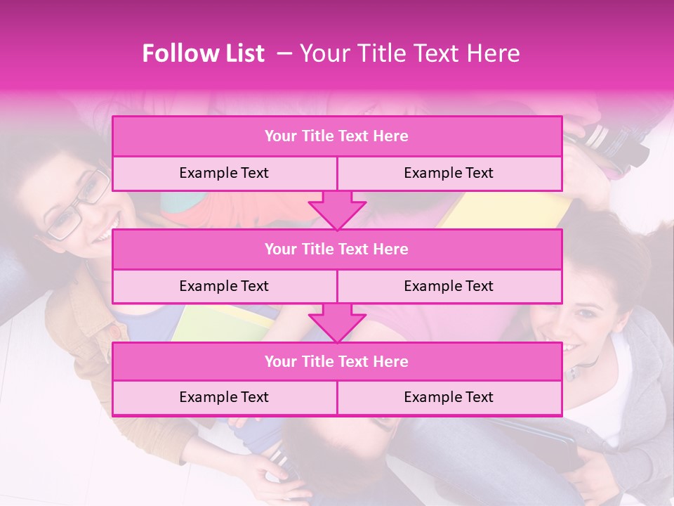 Woman Happiness Teens PowerPoint Template